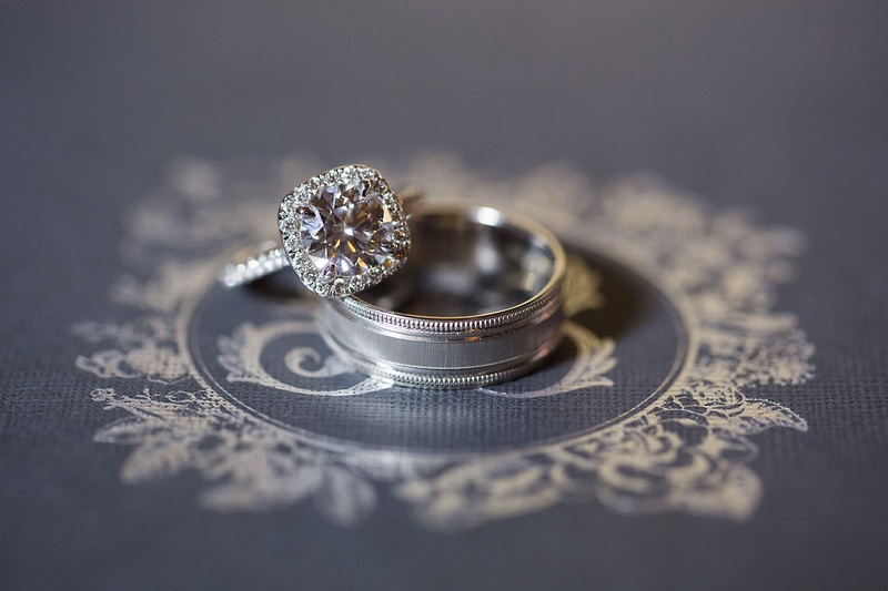 Halo Engagement Ring %26 Band on Invite
Photography: Sarah Kate, Photographer
Read More:
http://www.insideweddings.com/weddings/outdoor-fall-ceremony-opulent-tented-reception-in-dallas-texas/1022/ Wedding rings engagement ring pave band halo setting and men's band on invite monogram