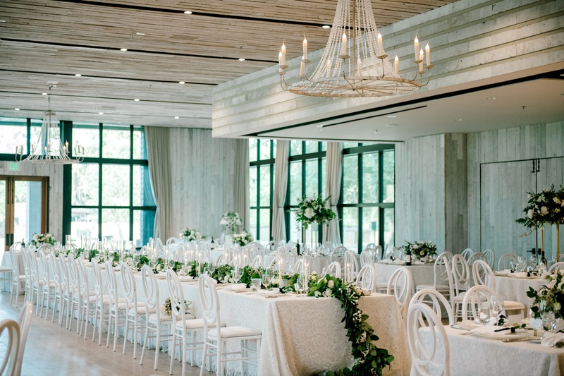 Ivory %26 Greenery Wedding Reception Décor
Photography: Jennings King Photography
Read More:
http://www.insideweddings.com/weddings/alfresco-spring-destination-wedding-in-charleston-south-carolina/1277/ white wash wood room black frame windows white decor chairs linens greenery long garland chandelier