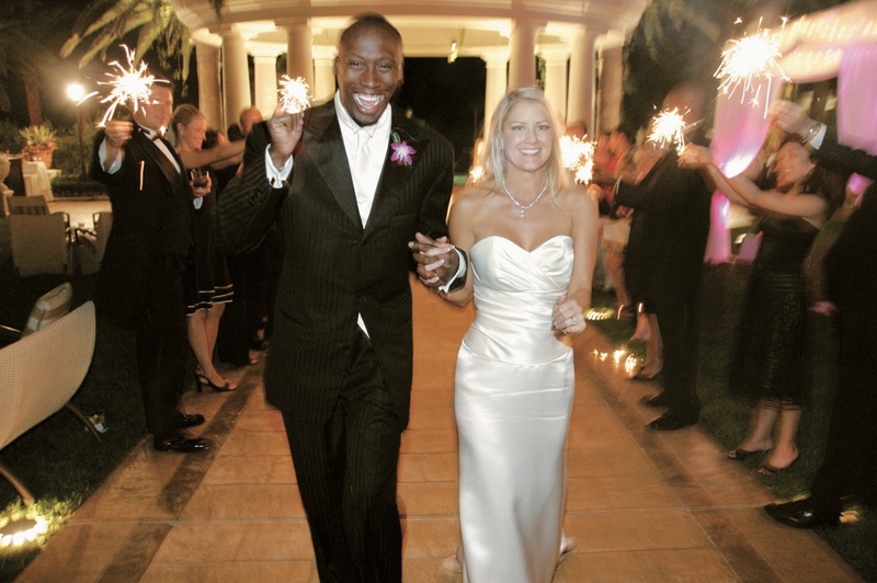 Newlyweds' Sparkler Exit
Photography: Cesare Bonazza Photography
Read More:
http://www.insideweddings.com/weddings/alisha-biehn-and-alfredrick-joyner/70/ Al Joyner gold medalist exits reception