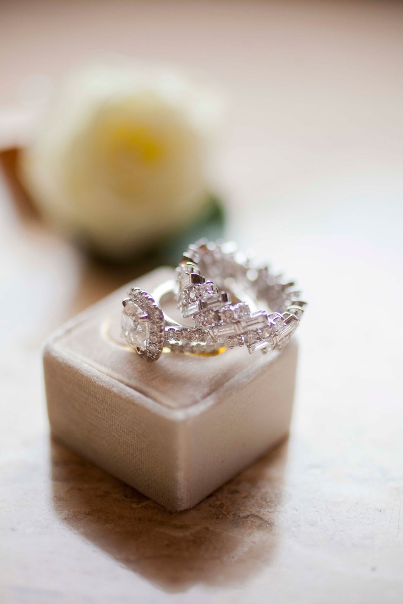 Unique Diamond Wedding Ring
Photography: Nancy Cohn Photography
Read More:
http://www.insideweddings.com/weddings/destination-wedding-with-white-gold-color-palette-in-palm-beach/1028/ Women's diamond wedding ring and engagement ring multiple stones geometric the mrs box grey