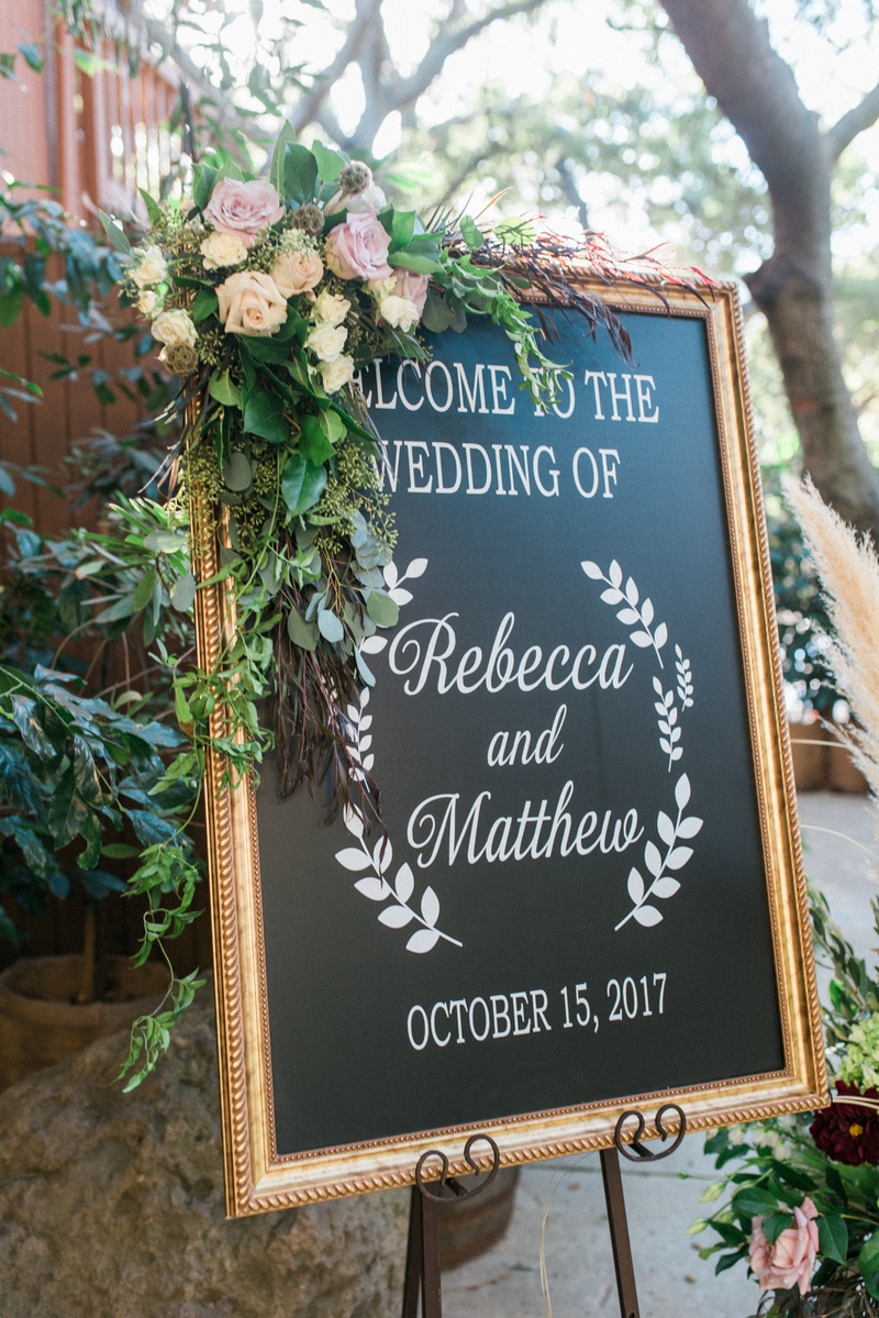 Chalkboard Sign with Flowers
Photography: Hello Blue Photo
Read More:
http://www.insideweddings.com/weddings/boho-chic-wedding-with-traditional-jewish-ceremony-in-malibu/1156/ chalkboard wedding welcome sign with flowers and greenery