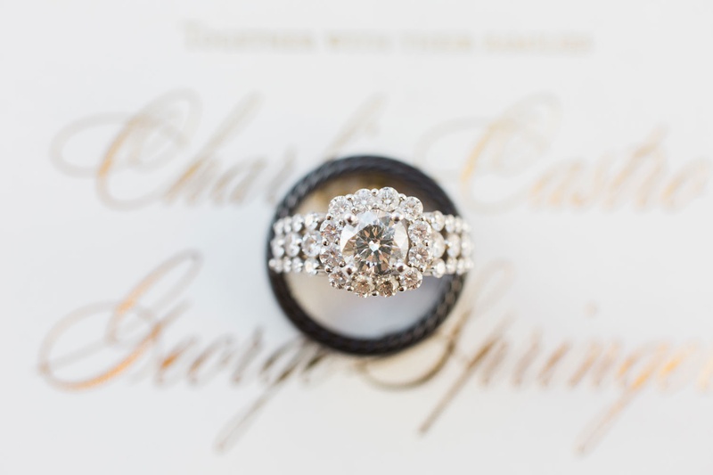 Charlise Castro %26 George Springer Rings
Photography: Brett Hickman Photographers
Read More:
http://www.insideweddings.com/weddings/charlise-castro-and-george-springer-iii/1165/ Charlise Castro and Houston Astros George Springer III wedding rings halo engagement ring