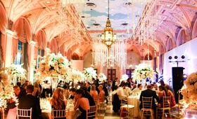 Crystal Ceiling Ballroom
Photography: Donna Newman Photography
Read More:
http://www.insideweddings.com/weddings/brenna-mcguire-and-brandon-dubinsky/427/ crystals hang from ceiling of mediterranean themed ballroom
