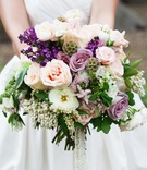 Woodsy Bridal Bouquet
Photography: Lucky Love Photography
Read More:
http://www.insideweddings.com/weddings/rustic-inspirational-wedding-shoot-in-a-forest-with-woodsy-details/661/ Bride's bouquet for outdoor wedding with pink and purple roses, white and purple flowers, greenery