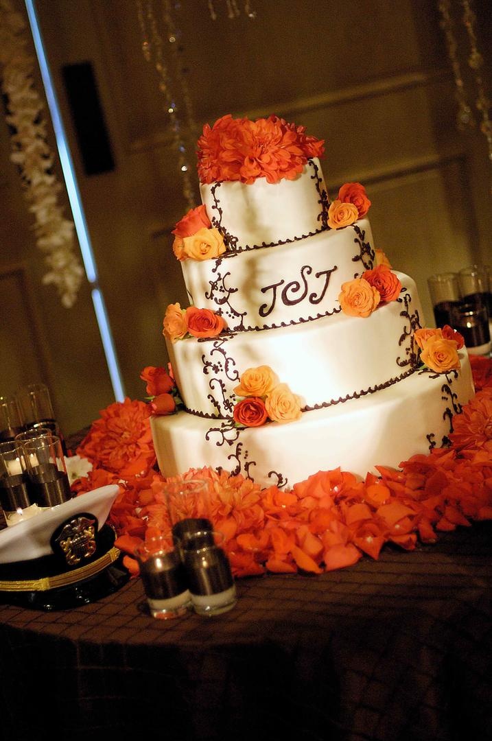 Best Of Orange And White Wedding Cakes