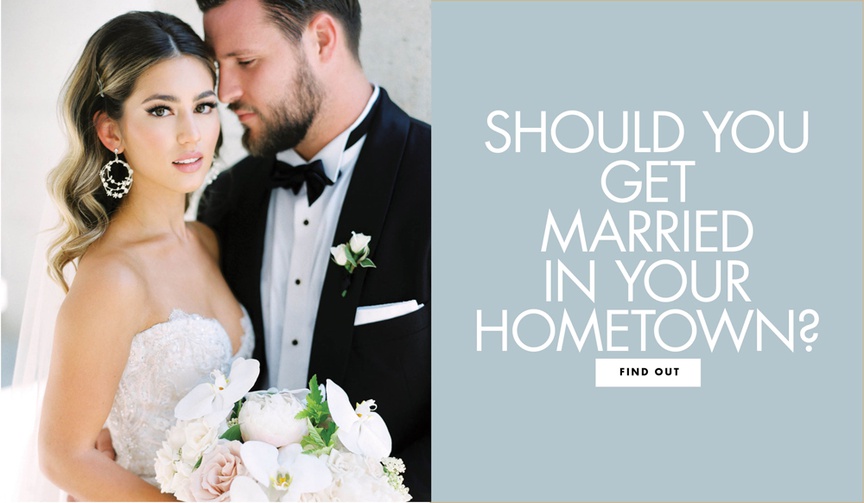 The Pros and Cons of Getting Married in Your Hometown
Article: The Pros and Cons of Getting Married in Your Hometown
Photography: Jenny Haas Photography
Read More:
http://www.insideweddings.com/news/planning-design/the-pros-and-cons-of-getting-married-in-your-hometown/4819/ Should you get married in your home town hometown find out if this location is right for you