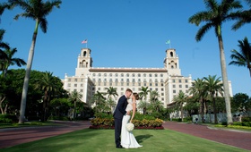 Kiss in Front of The Breakers
Photography: Carrie Rodman Photography
Read More:
http://www.insideweddings.com/weddings/intimate-destination-wedding-with-classic-decor-in-palm-beach/1302/ wedding reception at the breakers palm beach, bride and groom kiss outside of venue
