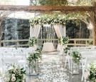 Chuppah Under Wooden Structure