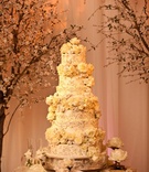Wedding Dress-Inspired Cake
Photography: Jay Lawrence Goldman Photography
Read More:
http://www.insideweddings.com/weddings/usc-couples-french-inspired-wedding-in-beverly-hills/328/ Six layer wedding cake with fresh flowers and lace