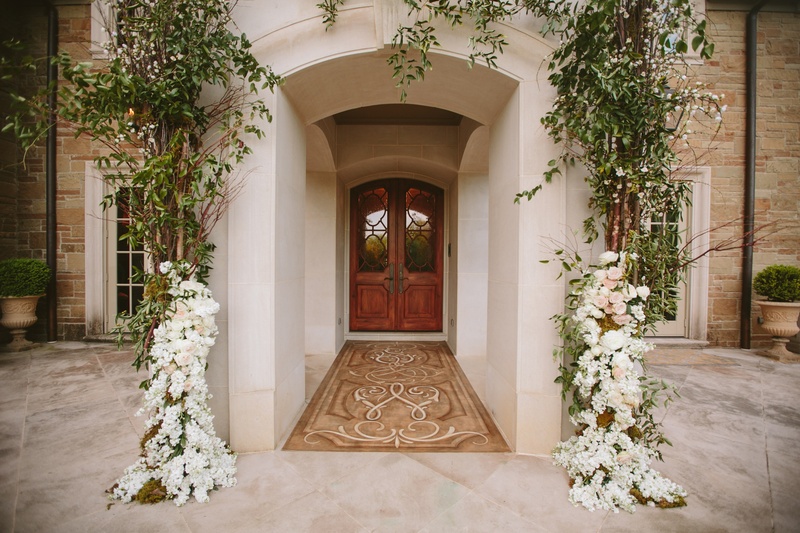 Floral Arch Entryway
Photography: David %26 Tammy Molnar
Read More:
http://www.insideweddings.com/weddings/an-exquisite-backyard-wedding-in-tennessee/532/ Entrance to family home embellished with greenery