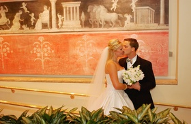 Bride and Groom Kiss
Photography: Barber Photography
Read More:
http://www.insideweddings.com/weddings/bride-wears-custom-wedding-gown-at-the-resort-at-pelican-hill/66/ Strapless ball gown with groom in tux