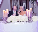Newlyweds Toast at Sweetheart Table