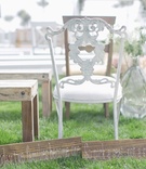 Wooden Ceremony Sign
Photography: Jana Williams Photography
Read More:
http://www.insideweddings.com/weddings/katrina-hodgson-and-brian-scott/533/ White antique ceremony chair with cute wedding signs
