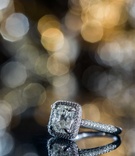 Diamond Halo Engagement Ring
Photography: Travis Harris Photography
Read More:
http://www.insideweddings.com/weddings/romantic-wedding-with-ivory-champagne-gold-palette-in-florida/709/ Cushion cut diamond with halo and pave diamond band engagement ring