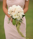 Light Blush %26 Ivory Rose Bouquet
Photography: Kristen Weaver Photography
Read More:
http://www.insideweddings.com/weddings/a-tuscan-themed-jewish-wedding-in-florida-with-natural-details/654/ Bridesmaid in pink dress holding white rose and light pink bouquet