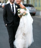 Brittany Daniel %26 Adam Touni
Photography: Michael Segal Photography
Read More:
http://www.insideweddings.com/weddings/brittany-daniel-and-adam-touni/1110/ Brittany Daniel actress on wedding day with bouquet and groom in suit and tie in downtown los angele