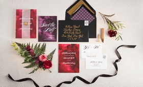 Vintage-Themed Purple-and-Red Invitations
Photography: Lindsay Adler Photography
Read More:
http://www.insideweddings.com/weddings/vintage-inspired-styled-shoot-at-old-world-estate-in-new-york/919/ vintage themed purple red invitations wedding styled shoot classic 1920s 1930s 1940s new york