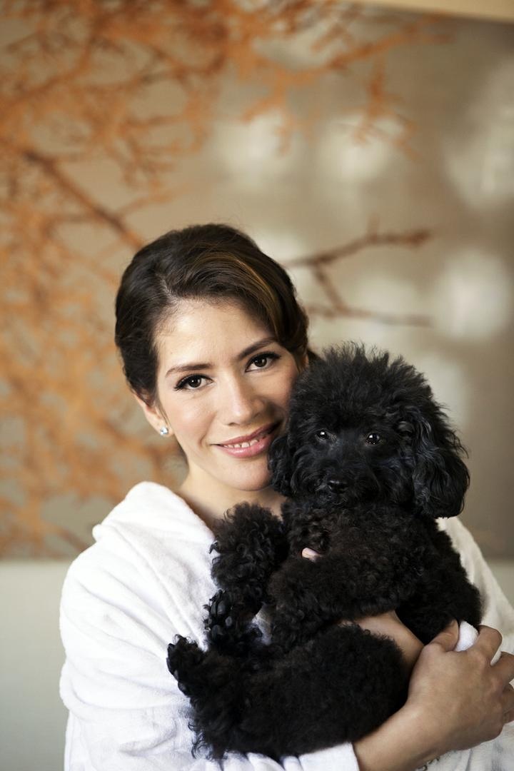 Bride with Puppy
Photography: Catherine Hall Studios
Read More:
http://www.insideweddings.com/weddings/metropolitan-san-francisco-wedding-at-luxury-hotel/411/ Bride getting ready with black poodle dog