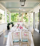 Pastel Tablescape on Southern Porch
Photography: Vitor Lindo Photo + Video
Read More:
http://www.insideweddings.com/weddings/soft-romantic-spring-destination-wedding-in-south-carolina/1285/ wedding reception wraparound porch southern destination wedding pastel color palette gold chairs