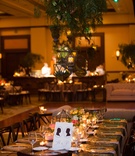 Geometric Terrariums Suspended From Greenery
Photography: Paul Barnett Photographer
Read More:
http://www.insideweddings.com/weddings/bohemian-outdoor-garden-wedding-ceremony-rustic-reception/830/ geometric terrariums hanging above tables at wedding reception
