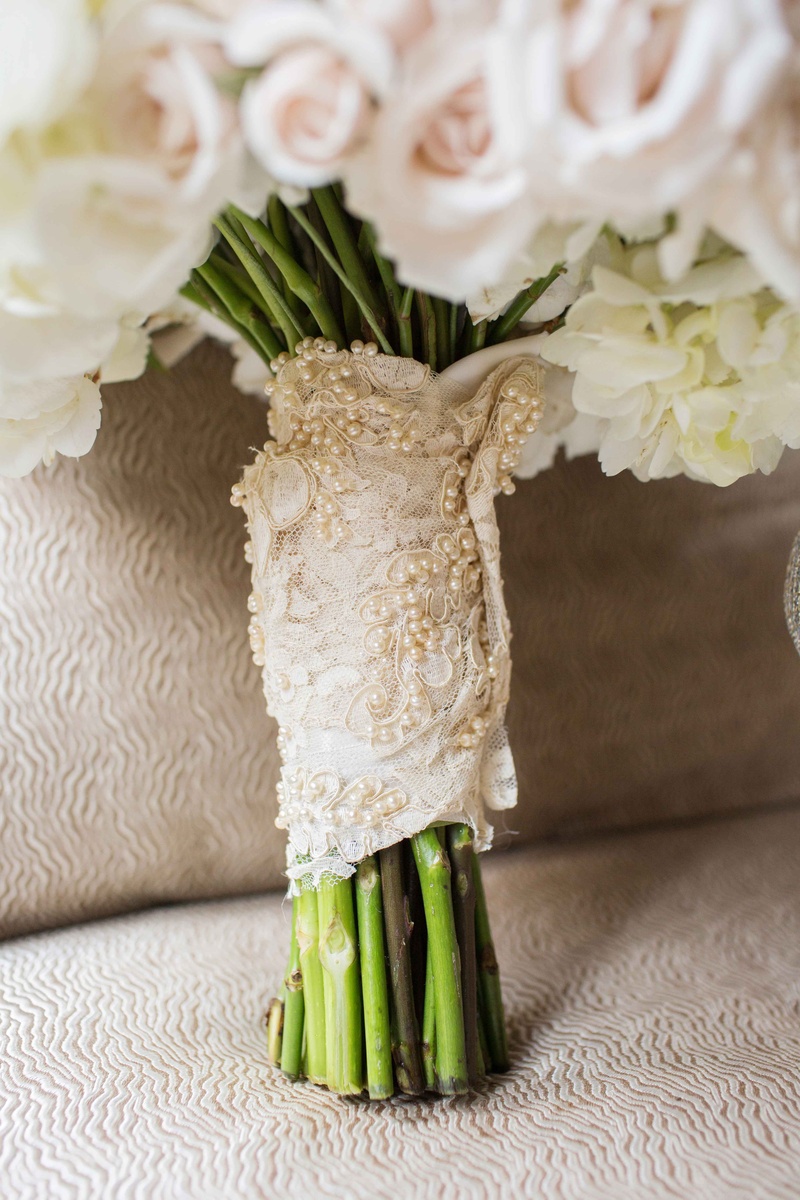 Lace Fabric Wrapped Around Bouquet Stem
Photography: Perez Photography
Read More:
http://www.insideweddings.com/weddings/persian-american-ceremony-with-light-hued-reception-in-dallas/841/ lace pearls beads cloth vintage around green white blush pink roses
