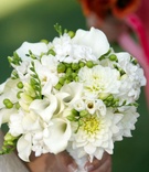 White Wedding Bouquet
Photography: Paul Barnett Photographer
Read More:
http://www.insideweddings.com/weddings/colorful-celebration-with-sentimental-touches/316/ White dahlia and calla lily wedding bouquet