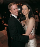 Bride and Groom
Photography: la Storia foto
Read More:
http://www.insideweddings.com/weddings/chic-all-white-wedding-at-the-four-seasons-hotel-chicago/232/ Bride in a ruched strapless dress dances with groom in a black tuxedo