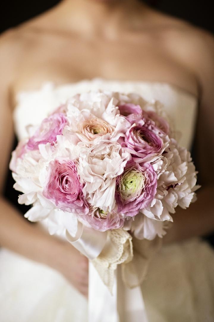 Bride Holding Bouquet
Photography: Catherine Hall Studios
Read More:
http://www.insideweddings.com/weddings/metropolitan-san-francisco-wedding-at-luxury-hotel/411/ Pink ranunculus and peony blossoms
