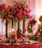 Vibrant Indian Wedding Reception
Photography: Clane Gessel Photography
Read More:
http://www.insideweddings.com/weddings/colorful-city-view-wedding-featuring-indian-and-japanese-traditions/1353/ wedding reception pink rose greenery chameleon chair collection chairs gold back