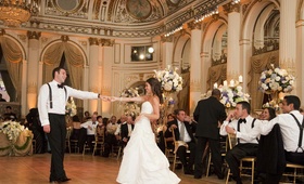First Dance
Photography: Images by Berit, Inc.
Read More:
http://www.insideweddings.com/weddings/opulent-summer-wedding-in-new-york-city/322/ Bride in an A-line Romona Keveza gown dances with groom