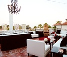 Black-and-White Lounge Area
