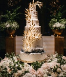 Unique Towering Wedding Cake
Photography: The Hickenloopers
Read More:
http://www.insideweddings.com/weddings/former-miss-america-savvy-shields-artsy-industrial-chic-wedding/1279/ former miss america savvy shields tall wedding cake gold leaf design ombre style fresh flower base