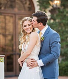 Colorful Ranch Wedding Couple
Photography: Laurie Bailey Photography
Read More:
http://www.insideweddings.com/weddings/outdoor-jewish-ceremony-reception-with-colorful-bohemian-decor/1330/ bride in mira zwiliinger wedding dress long blonde hair groom kiss on cheek blue suit yellow tie