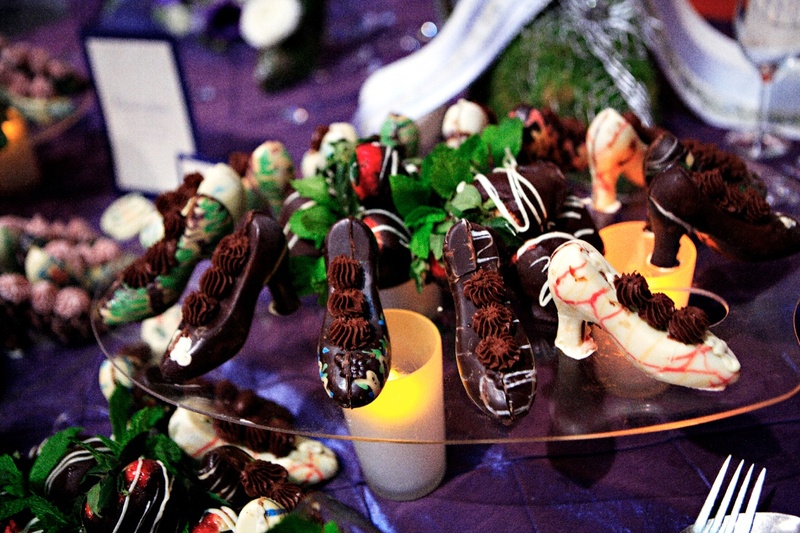 Desserts
Photography: Marie Labbancz Photography
Read More:
http://www.insideweddings.com/weddings/elegant-spring-wedding-at-the-pennsylvania-academy-of-the-fine-arts/176/ Wedding desserts of chocolate shells in the shape of heels filled with chocolate mousse