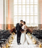 Miami Wedding Couple on Special Runner
Photography: Erika Delgado Photography
Read More:
http://www.insideweddings.com/weddings/unique-wedding-with-greenery-black-and-oxblood-decor-in-miami/1091/ Bride in Ines Di Santo wedding dress lace illusion long sleeves groom in suit dark calla lily