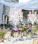 Blue %26 Purple Reception
Photography: Whiskey %26 Champagne
Read More:
http://www.insideweddings.com/weddings/alfresco-wedding-with-cool-colors-overlooking-the-hills-of-tuscany/1263/ purple tapers candles, crystal candelabra, turquoise and periwinkle napkins