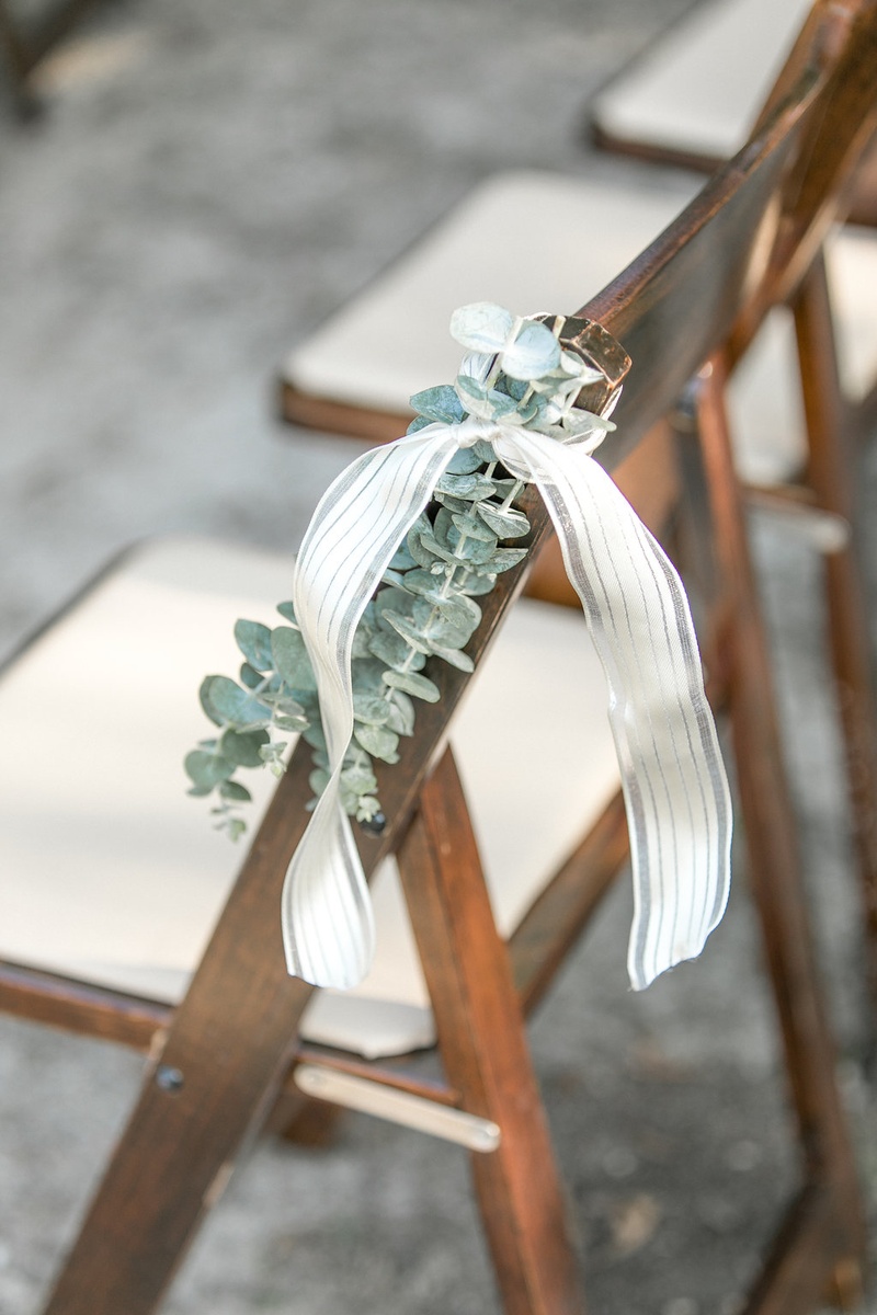 Ceremony Décor Photos Baby Blue Eucalyptus Chair Décor Inside Weddings