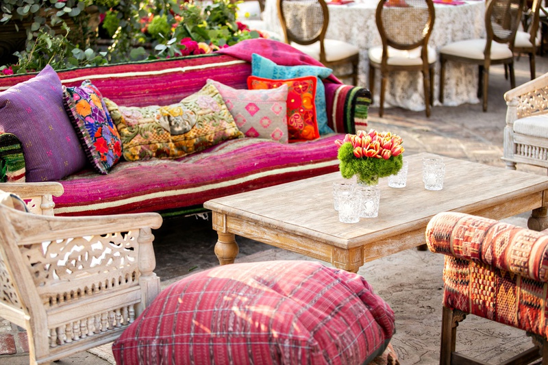 Bohemian Outdoor Wedding Lounge
Photography: Laurie Bailey Photography
Read More:
http://www.insideweddings.com/weddings/outdoor-jewish-ceremony-reception-with-colorful-bohemian-decor/1330/ outdoor wedding reception lounge boho chic wood furniture pink purple floor pillow furnishings decor