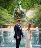 Bride %26 Groom by Chicago Fountain
Photography: Carasco Photography
Read More:
http://www.insideweddings.com/weddings/chicago-wedding-inspired-by-still-life-paintings-at-an-art-museum/1102/ Wedding portrait bride and groom holding hand by fountain romona keveza wedding dress brown shoes