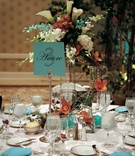 Tiffany Blue %26 Orange Tablescape
Photography: Shawna Herring Photography
Read More:
http://www.insideweddings.com/weddings/chic-tiffany-blue-atlanta-celebration-with-4-foot-wedding-cake/245/ Complementary color wedding reception table