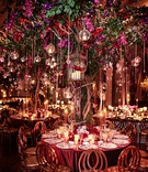 Luxurious Tree Centerpiece at Reception
Photography: KingenSmith
Read More:
http://www.insideweddings.com/weddings/luxurious-wedding-featuring-sentimental-butterfly-decor-in-chicago/1348/ wedding reception round table large tree crystal glass orb tea light purple red flowers greenery