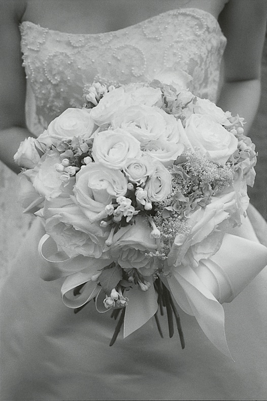 Rose Wedding Bouquet
Photography: Tina Carlone Photography
Read More:
http://www.insideweddings.com/weddings/mediterranean-inspired-newport-beach-wedding/39/ Black and white image of bridal bouquet