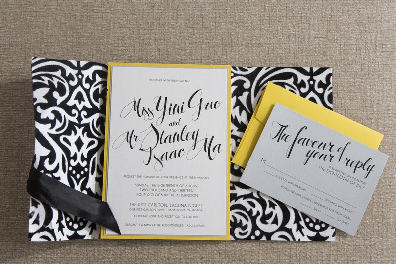 Invitations More Photos Yellow Black Invitation Inside Weddings