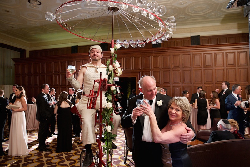 Unique Wine Server
Photography: Bob %26 Dawn Davis Photography
Read More:
http://www.insideweddings.com/weddings/glamorous-ivory-blush-spring-wedding-at-a-private-club-in-chicago/685/ Wedding cocktail hour with bicycle riding wine server, The Standard Club, Chicago