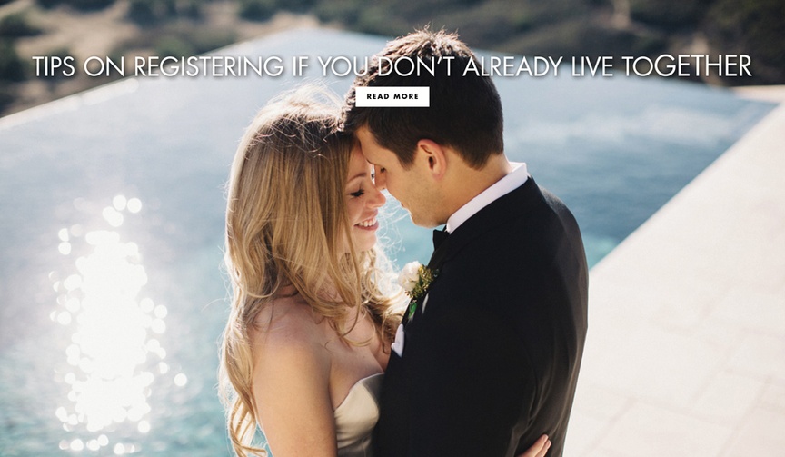 Registry Tips for Couples Living Separately
Article: Couples Who Live Separately: Expert Tips on Registering
Photography: Hugh Forte
Read More:
http://www.insideweddings.com/news/wedding-registry/couples-who-live-separately-expert-tips-on-registering/3808/ registry tips couples don't never lived together before marriage separate house items wedding