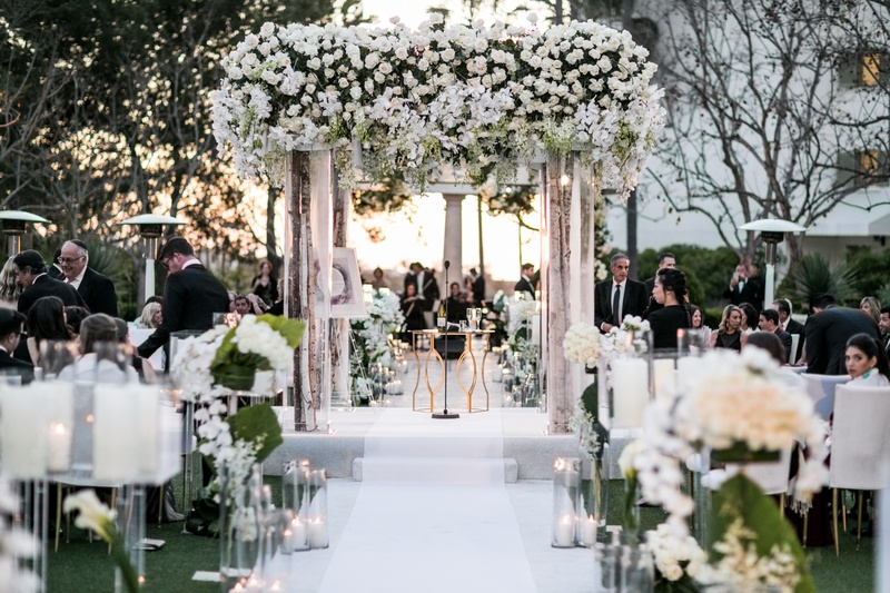 Wedding Ceremony with Guests in the Round
Photography: Samuel Lippke Studios
Read More:
http://www.insideweddings.com/weddings/outdoor-jewish-wedding-ceremony-luxe-reception-in-california/1160/ Wedding ceremony romantic white aisle runner candles white flowers birch in the round seating