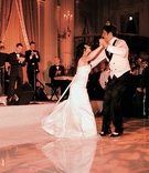 Couple's First Dance
Photography: Todd Johnson Photography
Read More:
http://www.insideweddings.com/weddings/1930s-themed-wedding-at-the-millennium-biltmore-hotel-in-california/222/ Bride and groom dancing to wedding band