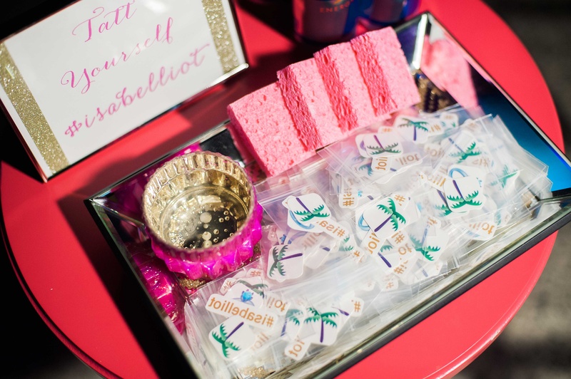 Hashtag %26 Palm Tree Wedding Tattoos
Photography: Kat Braman Photography
Read More:
http://www.insideweddings.com/weddings/a-sophisticated-museum-wedding-with-modern-details-in-palm-beach/899/ Temporary tattoos at wedding reception after-party with pink sponges palm trees wedding hashtag