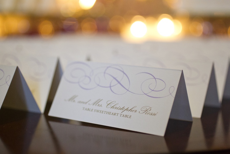 Place Card with Lavender Design
Photography: Images by Berit, Inc.
Read More:
http://www.insideweddings.com/weddings/wedding-with-purple-modern-details-at-a-chateau-in-new-jersey/693/ Wedding escort cards with a light purple wavy pattern