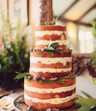Naked Wedding Cake
Photography: Tine Hoffman
Read More:
http://www.insideweddings.com/weddings/intimate-california-wedding-with-natural-elements-and-modern-trends/761/ naked wedding cake with lavender and bay leaves